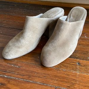 Chocolat Blu gray suede mules